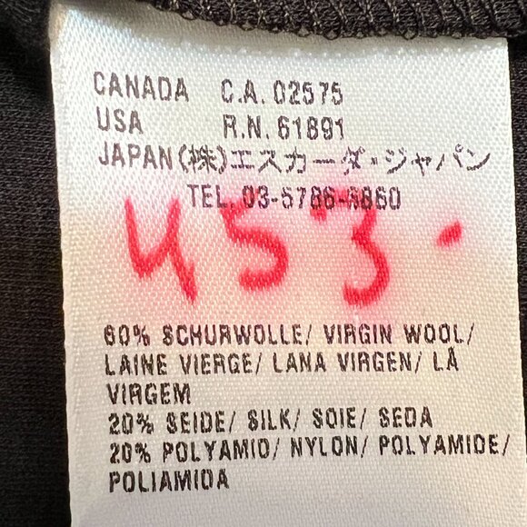 Escada Black Sheath Dress EU 36 US 4 Beaded Silk Wool Designer Cocktail - Picture 7 of 12